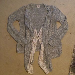 🌸4/$40 Hippie Rose blue and lace cardigan